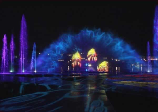 Вода экрана Фонтан