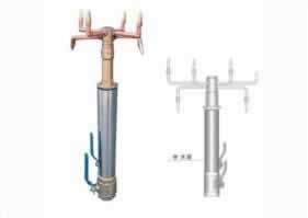 Поверните и охватывают сопло ливня серебра гриб