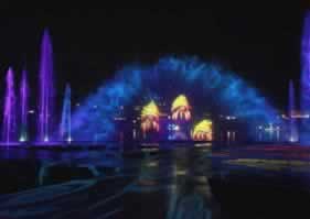 Вода экрана Фонтан